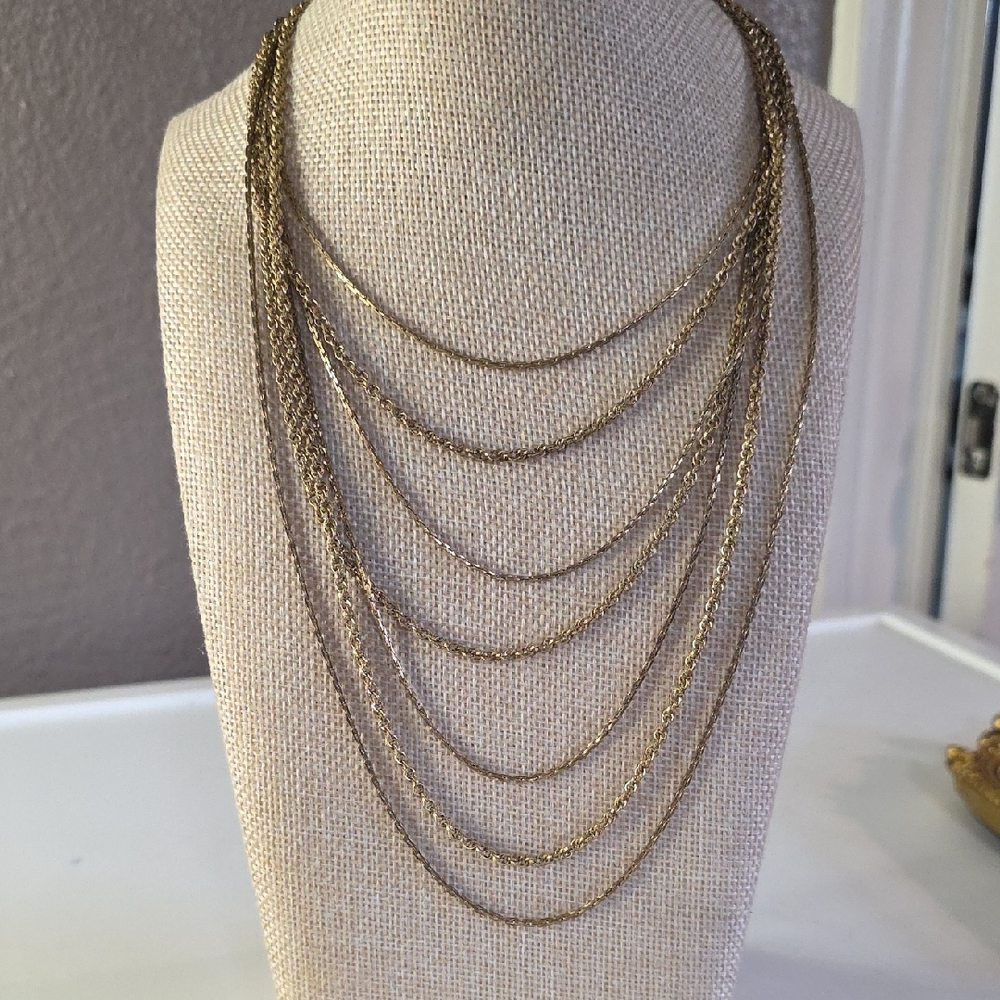 Layered Gold Multi-Chain Necklace